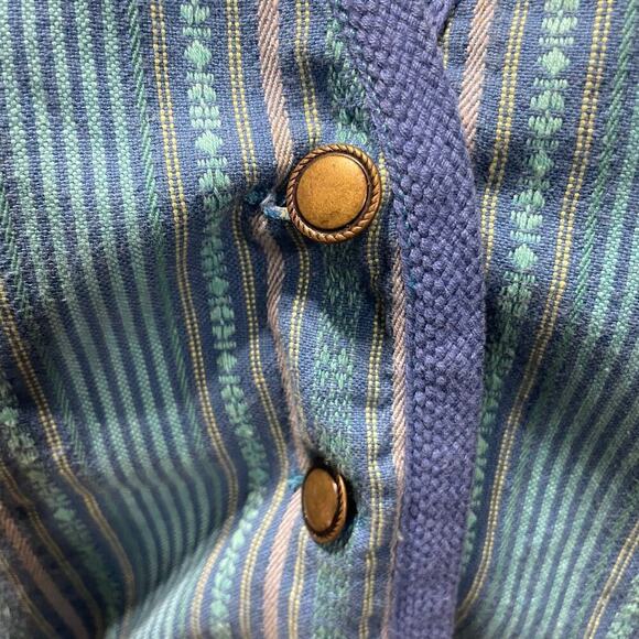 VTG Liz Wear Striped Vest Sleeveless Button Top Vintage Size Large - Picture 6 of 6